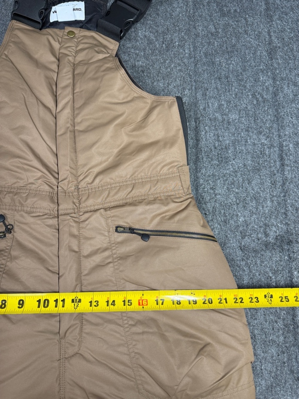 WearGuard Men's Tan Insulated Snow Bib Overalls - Picture 8 of 8